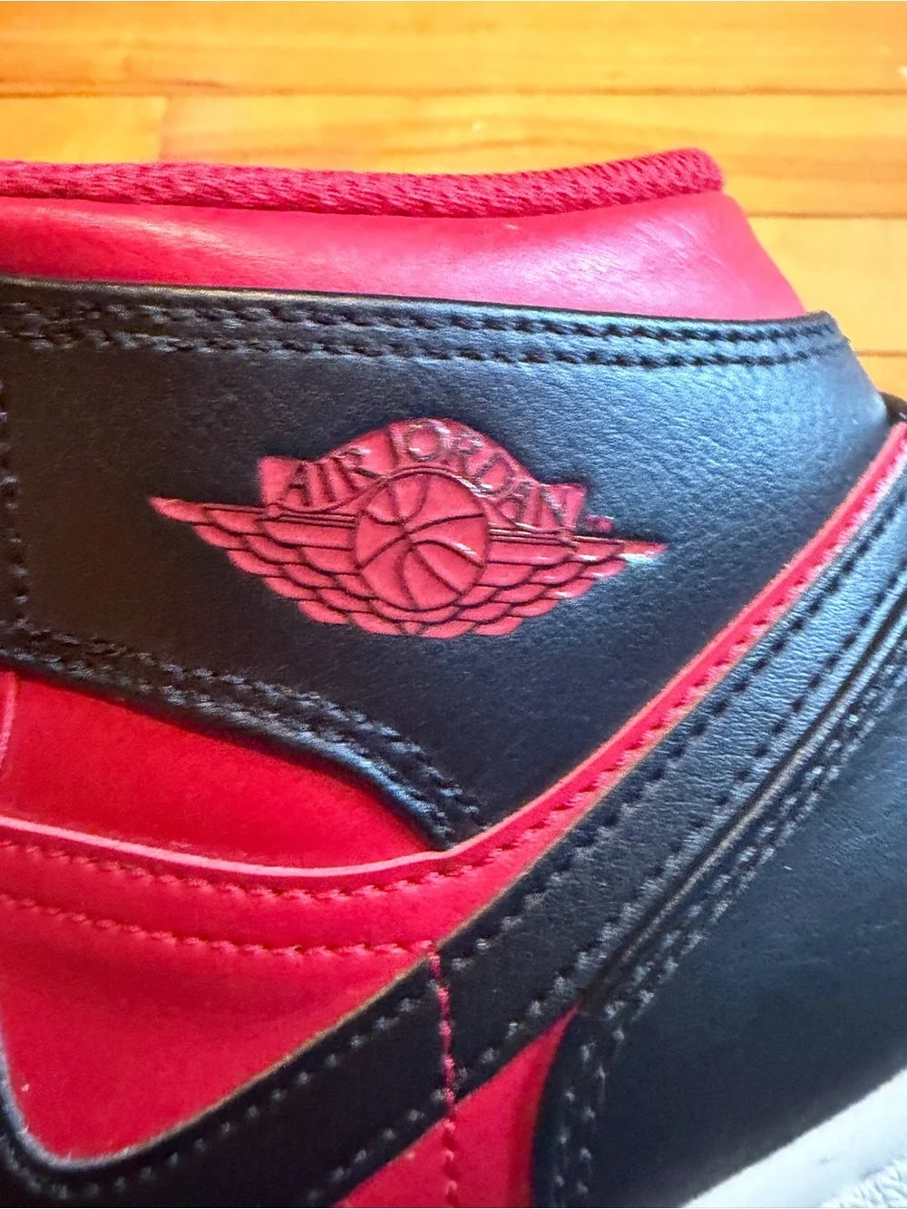 Nike Jordan Kids' Red and Black High-Top Sneakers - Picture 3 of 6